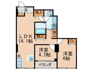 東雲ｷｬﾅﾙｺ-ﾄCODAN11号棟の物件間取画像